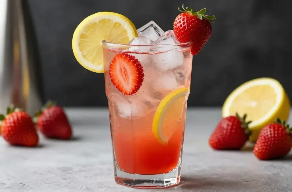 Iced Strawberry Lemonade Refresher
