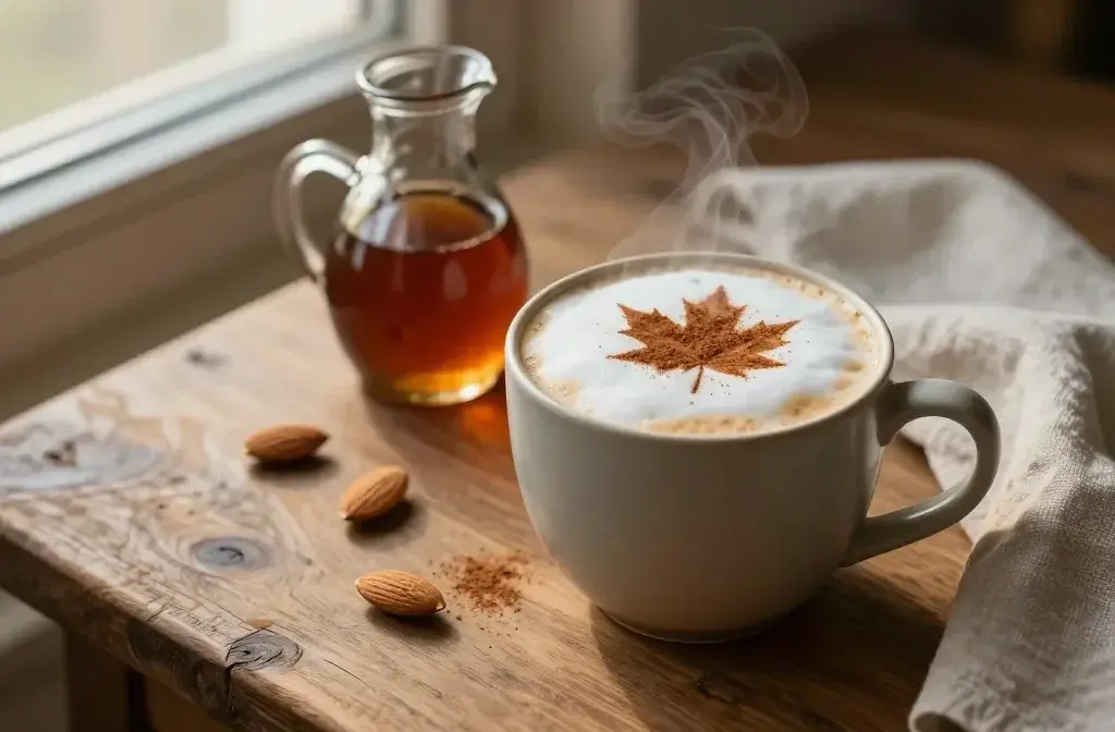 Maple Latte with Almond Milk That Tastes Like Cozy Magic