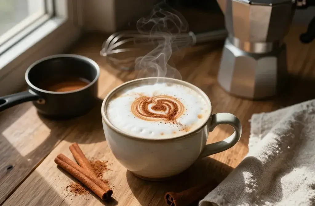 Homemade Cinnamon Latte That Beats the Coffee Shop