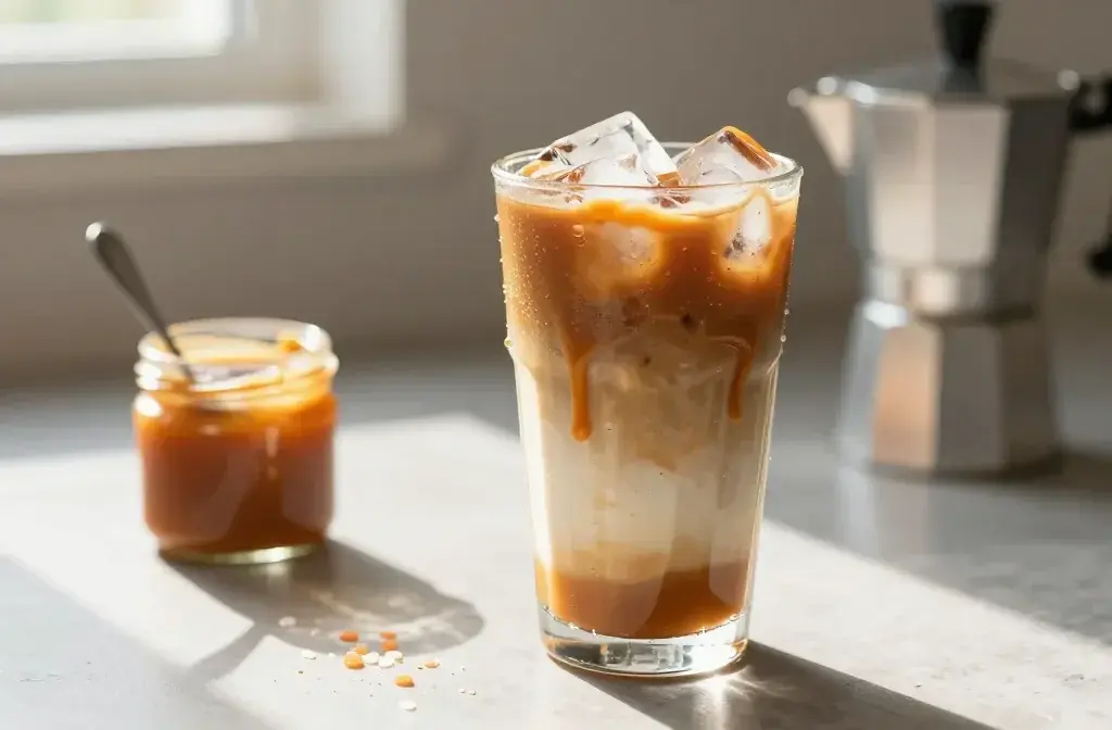 Iced Caramel Latte Made From Scratch That Beats $7 Cups