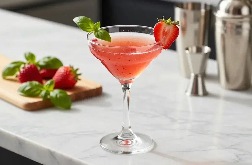 Strawberry Basil Martini the Fresh Sip You’Ll Crave