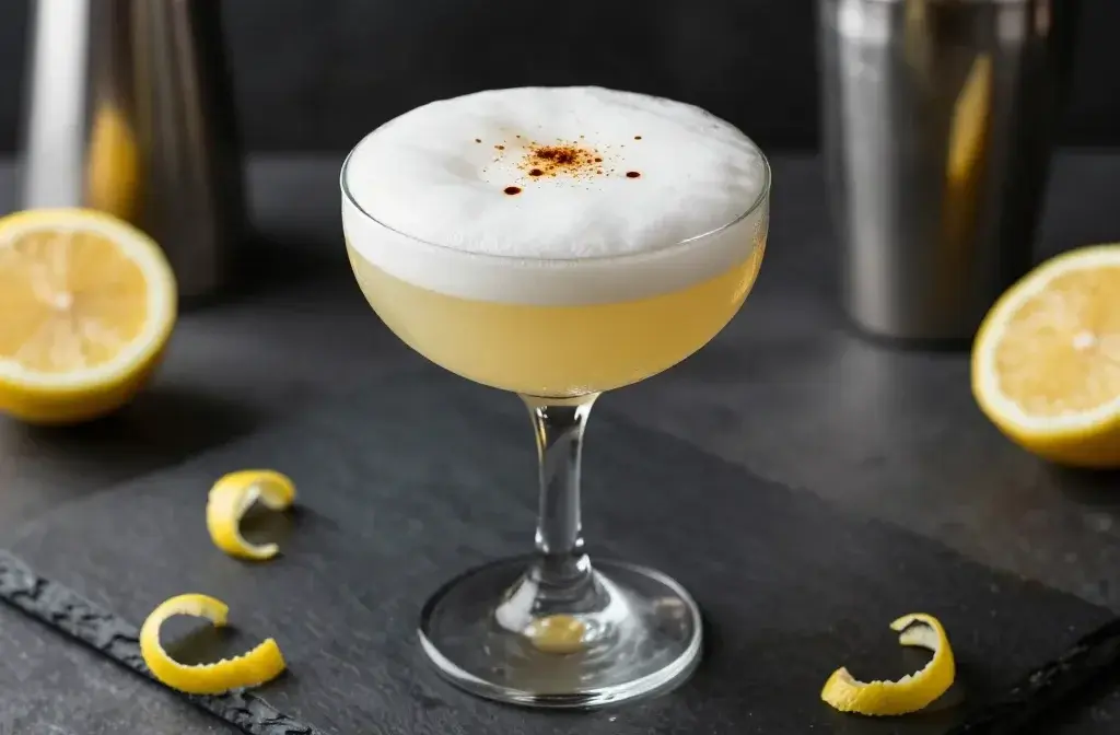 Frothy Whiskey Sour That Drinks Like Lemon Meringue