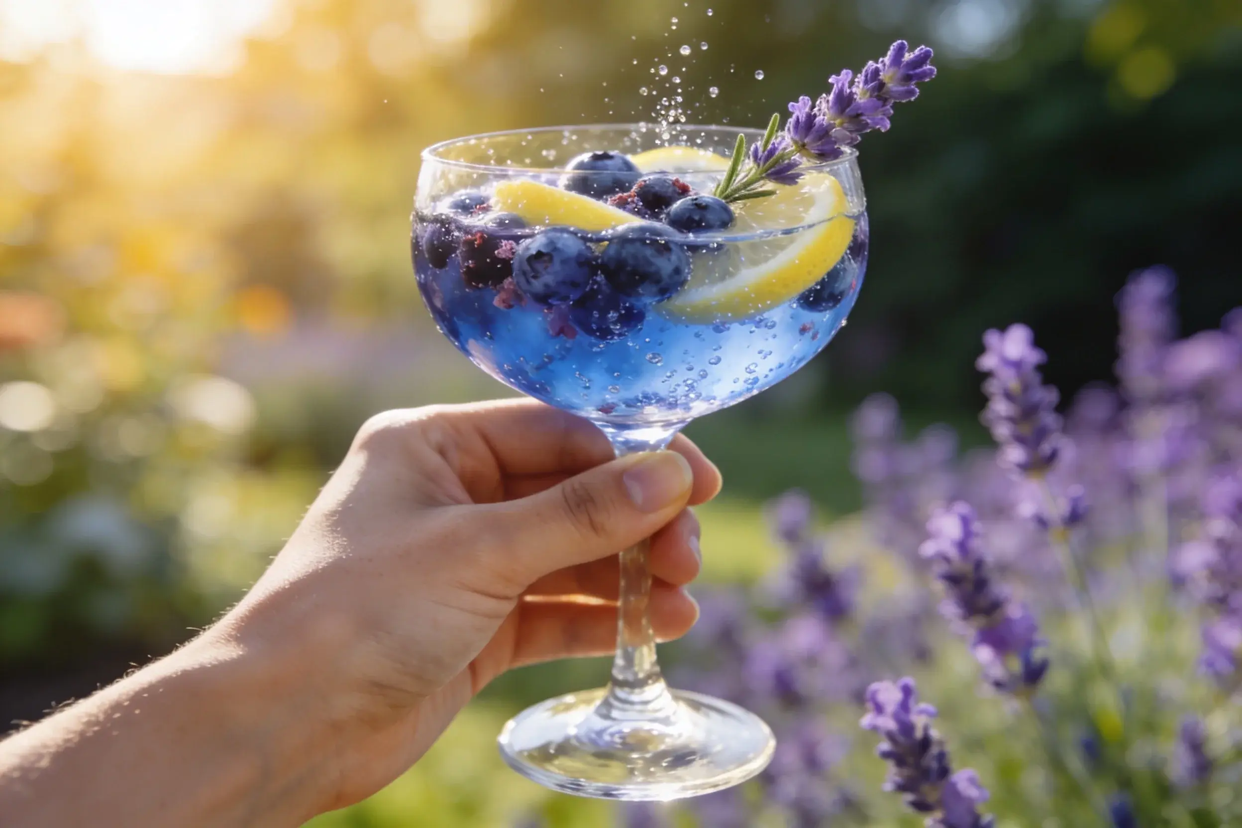 Blueberry Lavender Spritzer: Sparkling Floral Joy