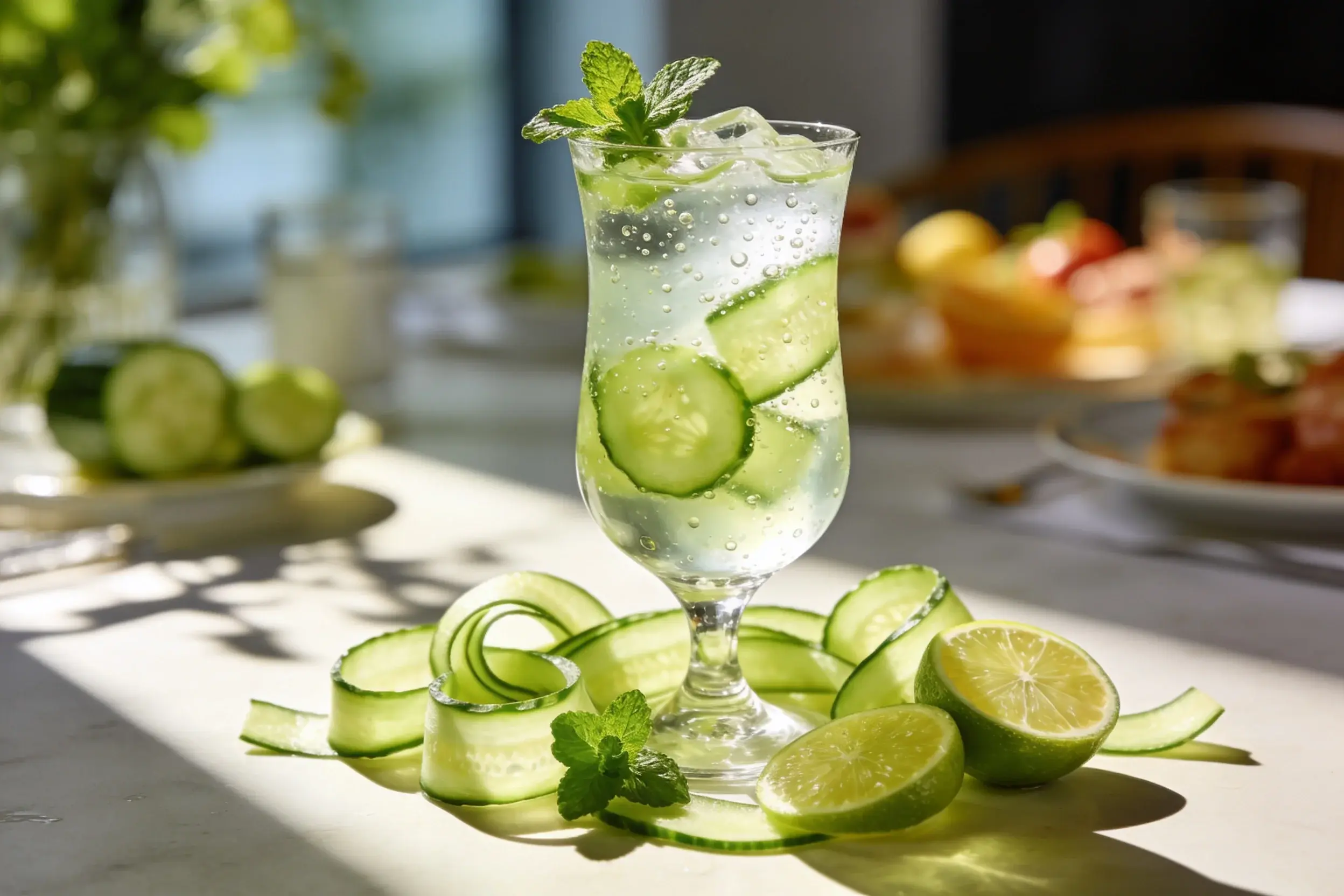 Cucumber Lime Refresher Mocktail: Bright, Booze-Free Bliss