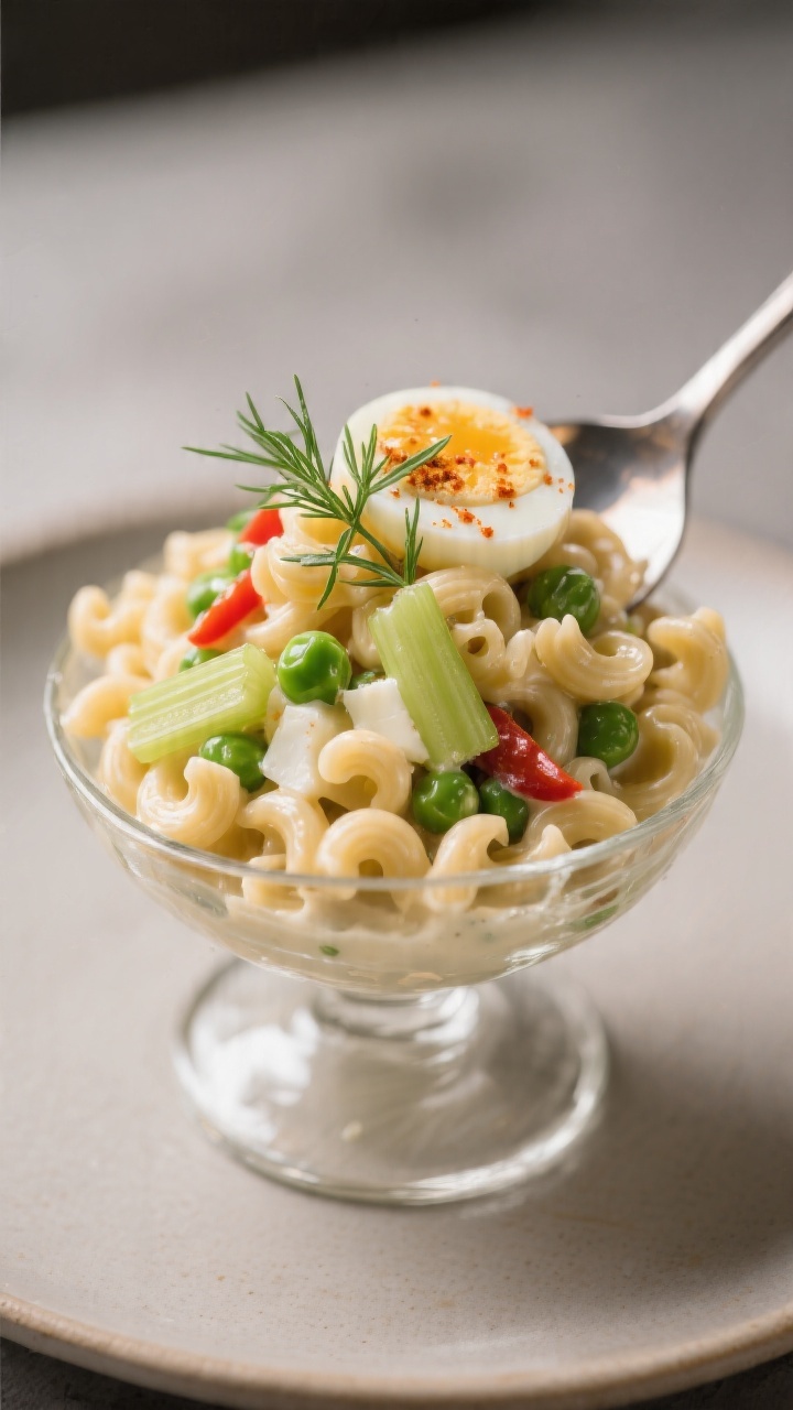 Final plated beauty: Close-up detail of a heaping spoonful served in a chilled individual coupe bowl